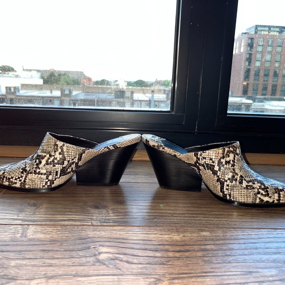 Mango Python Heeled Mules Size 8.5 (Sold Out) - Picture 2 of 4